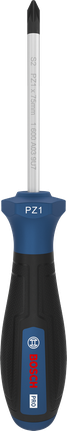 Bosch PRO Screwdriver PZ1 x 75 mm with ergonomic handle.