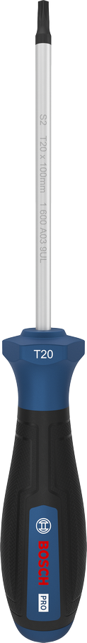 Bosch PRO Screwdriver TX20 x 100 mm ergonomic handle.