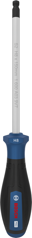 Bosch PRO Screwdriver H8 x 150 mm with ergonomic handle.
