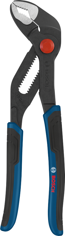 Bosch water pump pliers with blue ergonomic handles.