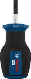 Bosch PRO Stubby Screwdriver SL1.0x4.5 with ergonomic handle.