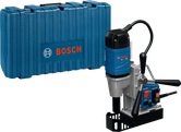 Bosch GBM 38 magnetic drill with carrying case.