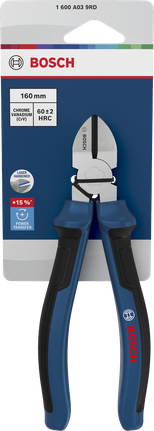 Bosch Diagonal Side Cutters 160 mm with multi-component handles.