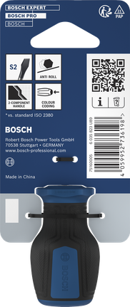 Bosch PRO Stubby Screwdriver SL0.6x3.5 with anti-roll handle.
