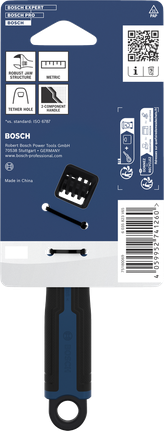 Bosch adjustable wrench 150 mm with robust jaw structure.