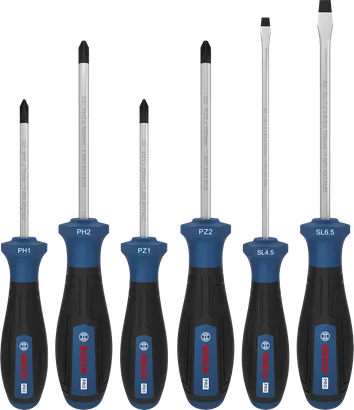 PRO Screwdriver PH/PZ/SL Set, 6 pcs