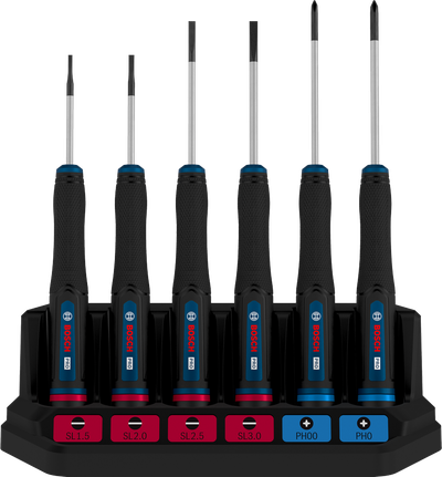 Bosch PRO Precision Screwdriver Set PH/SL with anti roll-off.