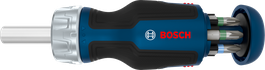Bosch stubby bit ratchet screwdriver with 6 bit magazine.