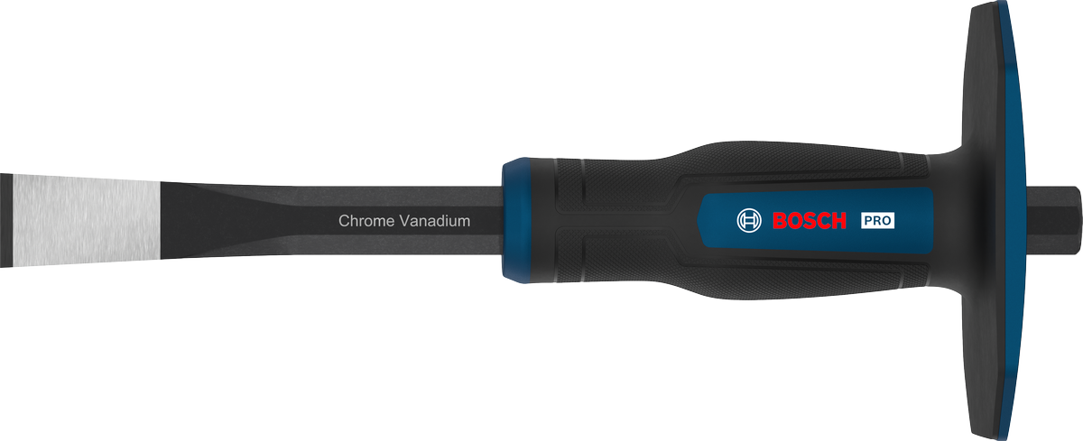 Bosch PRO Masonry Flat Chisel chrome vanadium handle.
