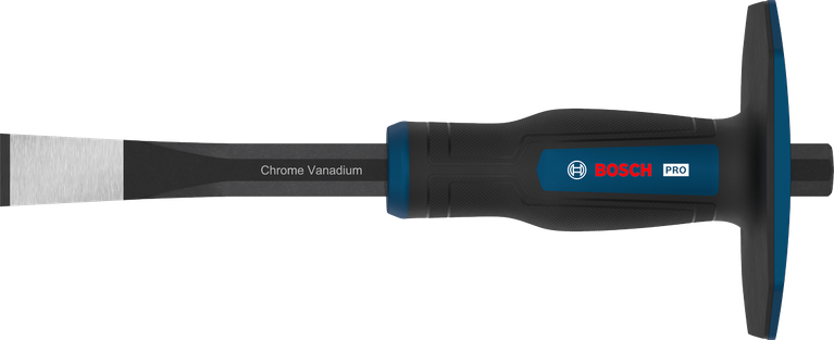 Bosch PRO Masonry Flat Chisel chrome vanadium handle.