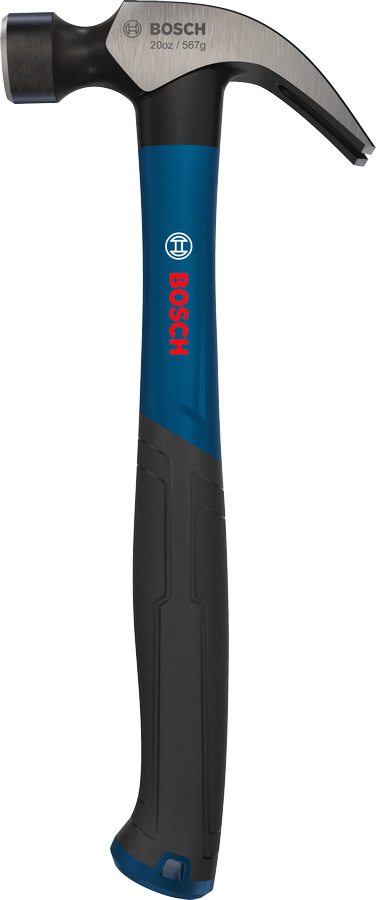 Bosch Claw Hammer 20 oz curved with carbon steel head.