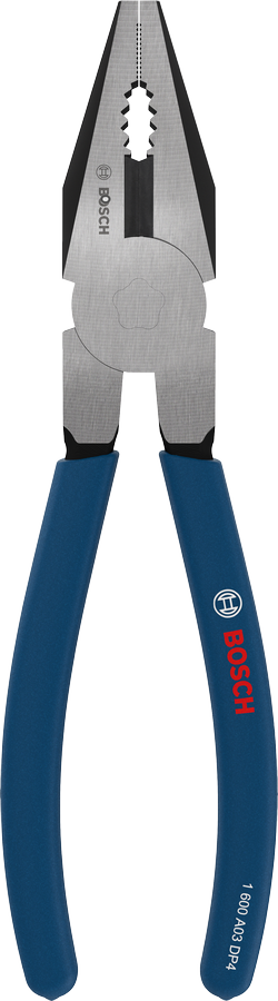 Bosch combination pliers with dipped non-slip handle.
