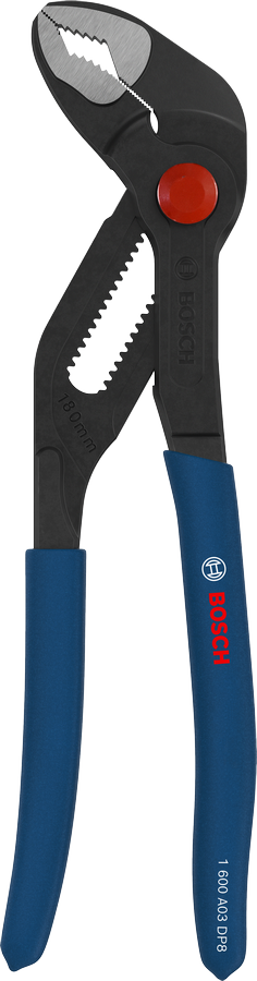 Bosch water pump pliers with dipped non-slip handles.