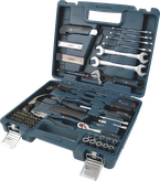 Bosch hand tool mixed set 89 pcs in blue carrying case.