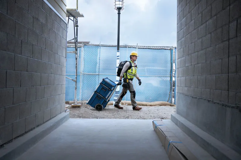 Bosch L-BOXX Contractor Set 3 carrying case system on site.