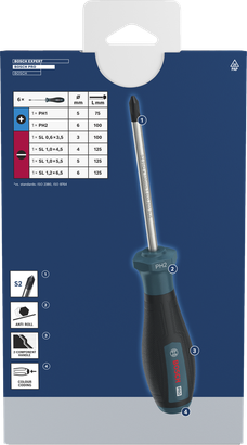 PRO PH/SL Screwdriver Set, 6 pcs