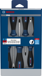 Bosch PRO Screwdriver Set PH/SL 6 pcs with S2 shafts.