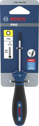 Bosch PRO Screwdriver TX8 x 60 mm with S2 steel.