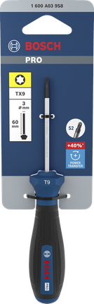 Bosch PRO Screwdriver TX9 x 60 mm with ergonomic handle.