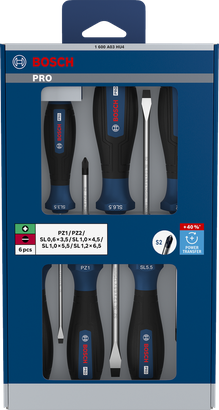 PRO Screwdriver PZ/SL Set, 6 pcs