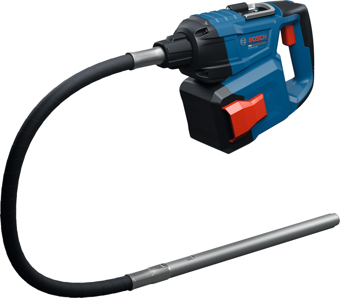 Bosch GVC18V-25-120D concrete vibrator tool.