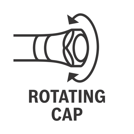 Rotating cap.