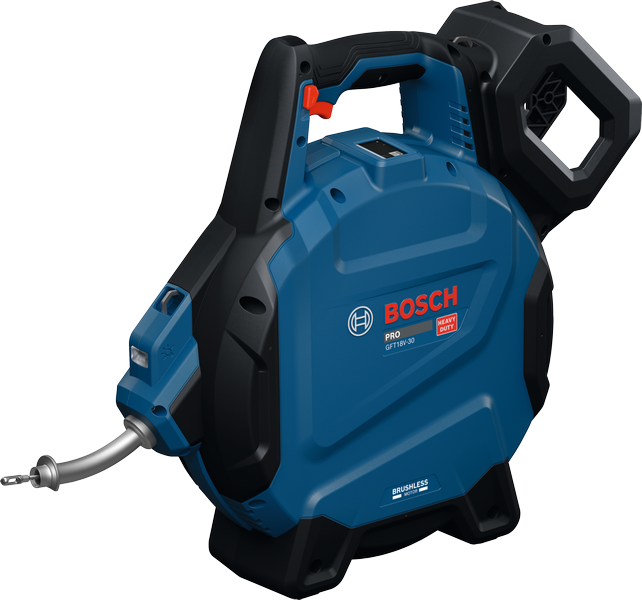 Bosch GFT18V-30 drain cleaner with brushless motor.