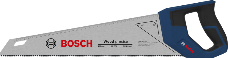 Bosch handsaw 450 mm 11 TPI for precise wood cutting.