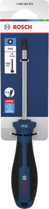 Bosch PH2 x 100 mm screwdriver with ergonomic handle.