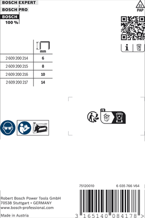 Bosch Fine Wire Staples Type 53/14S for staplers.