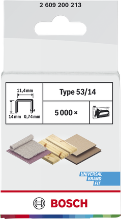 Bosch Fine Wire Staples Type 53/14 for staplers.
