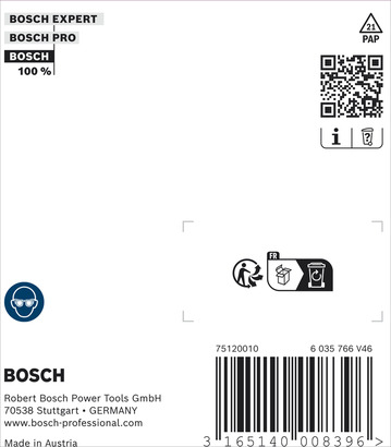 Bosch Nail type 48 accessory packaging with barcode.