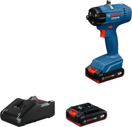 Bosch ISR 18V-50 E cordless impact driver with charger.