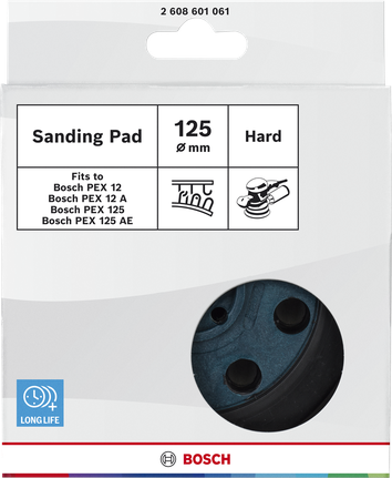 Bosch hard sanding pad 125 mm for PEX models.