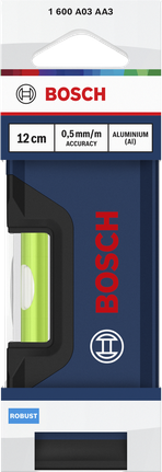 Bosch 12 cm box level with 0.5 mm/m accuracy.