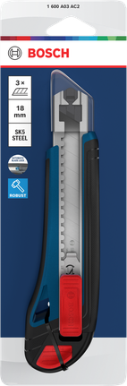 Bosch Snap Off Knife 18 mm with SK5 steel blade.
