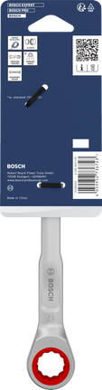 Bosch Ratchet Combination Wrench 17 mm with chrome vanadium.