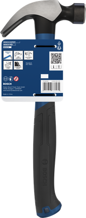 Bosch Claw Hammer 16 oz with curved carbon steel head.