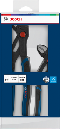 Bosch water pump pliers set with quick adjustment handle.