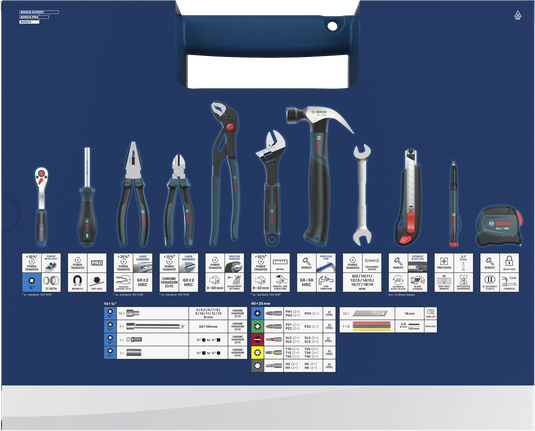 Bosch Hand Tool Mixed Set 89 pcs with case.