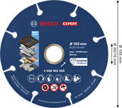 Bosch EXPERT Metal Diamond Cutting Disc 105 mm for multi material.