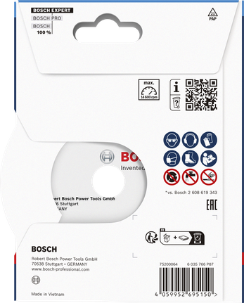 Bosch EXPERT Metal Diamond Cutting Disc 105 mm for metal.