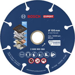 Bosch EXPERT Metal Diamond Cutting Disc 105 mm for multi material.