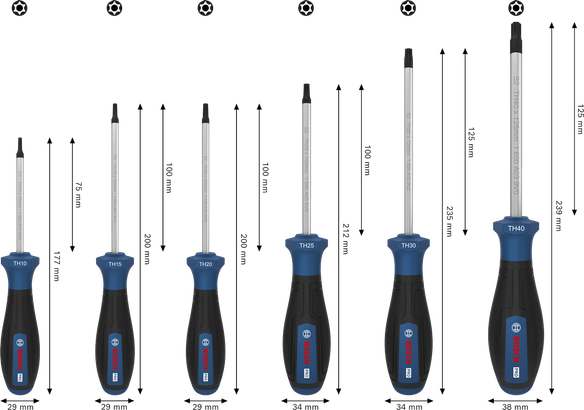 PRO Screwdriver Torx Security Set, 6 pcs