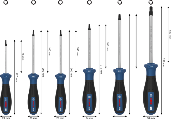 PRO Screwdriver Torx Set, 6 pcs