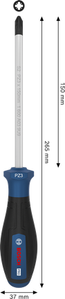 Bosch PRO Screwdriver PZ3 x 150 mm with ergonomic handle.
