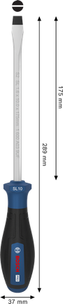 Bosch PRO Screwdriver SL1.6x10.0 with ergonomic handle.