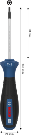 Bosch PRO TH8 x 60 mm screwdriver with ergonomic handle.