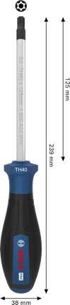 Bosch PRO Screwdriver TH40 x 125 mm with ergonomic handle.