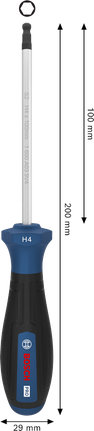Bosch PRO Screwdriver H4 x 100 mm with ergonomic handle.